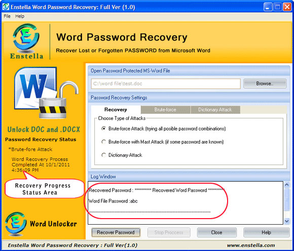 ms word 2007 password recovery