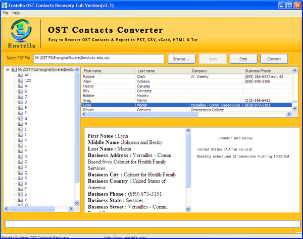 Windows 7 OST Contacts to PST 2.1 full