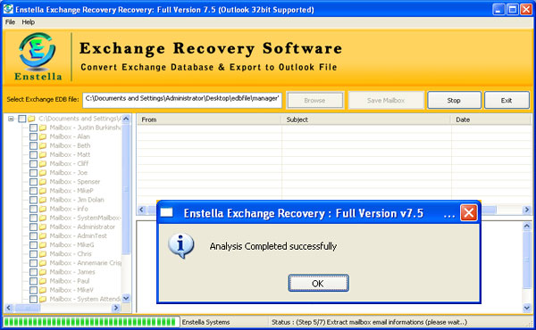 Exchange data recovery