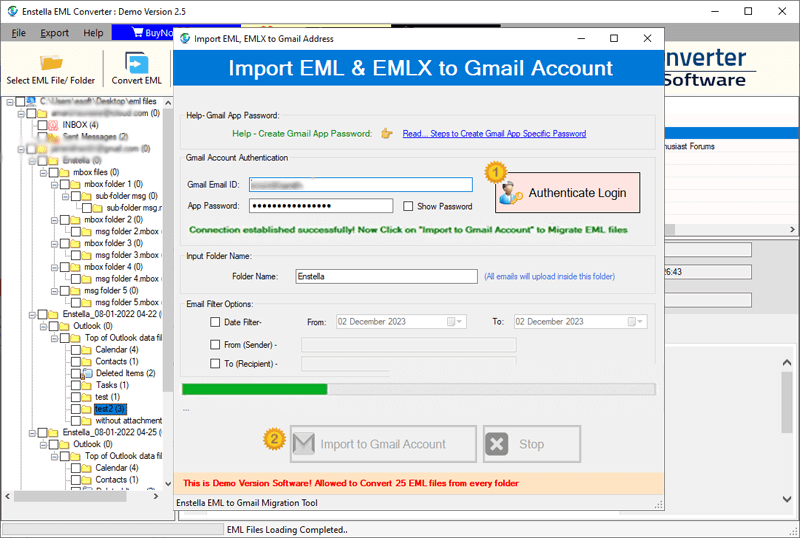 EML to Gmail migration