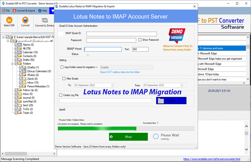 NSF to IMAP migration